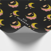 Aangepaste tekst Eid al-Fitr Mubarak Cadeaupapier (Hoek)