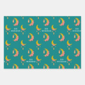 Aangepaste tekst Eid al-Fitr Mubarak Inpakpapier Vel (Voorkant)