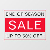 Aangepaste tekst einde van abonnement verkoop teke raamsticker (Vel)