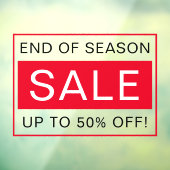 Aangepaste tekst einde van abonnement verkoop teke raamsticker (Vel 3)