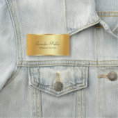 Aangepaste tekst Elegant Gold Typography Script Naamplaatje (In situ)