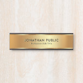 Aangepaste tekst Elegant Modern Sjabloon Trendy Go Deurbordje (Voorkant)