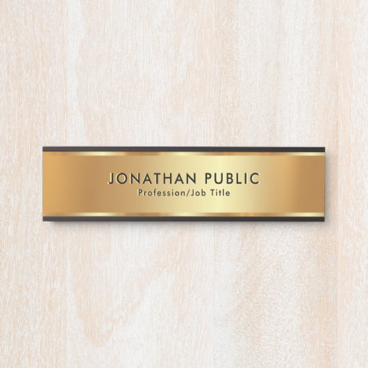 Aangepaste tekst Elegant Modern Sjabloon Trendy Go Deurbordje (Voorkant)