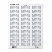 Aangepaste Tekst Elegante Moderne Zilveren Retoura Etiket (Full Sheet)