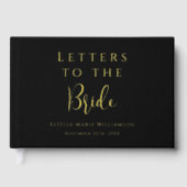 Aangepaste tekst Elegante zwarte brieven aan de br Gastenboek (Voorkant)