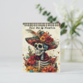 Aangepaste tekst 💀 elegantie briefkaart (Staand voorkant)