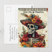 Aangepaste tekst 💀 elegantie briefkaart (Voorkant / Achterkant)