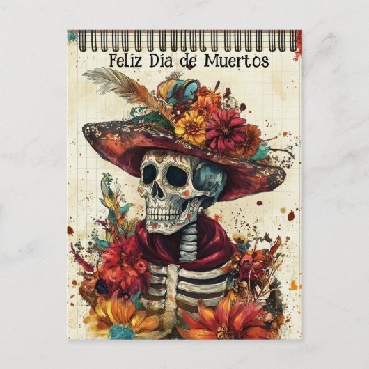 Aangepaste tekst 💀 elegantie briefkaart (Voorkant)