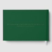 Aangepaste tekst Emerald Gold Letters to the Bride Gastenboek (Achterkant)