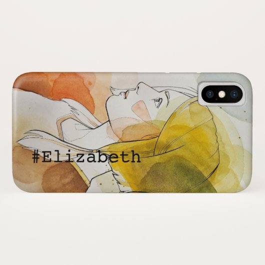 Aangepaste tekst en aangepaste afbeelding-driekleu Case-Mate iPhone case (Achterkant (horizontaal))