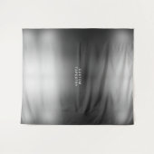 Aangepaste tekst en afbeelding eenvoudige zilveren wandkleed (Voorkant (horizontaal))