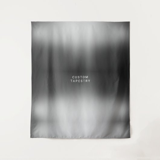 Aangepaste tekst en afbeelding eenvoudige zilvergr wandkleed (Voorkant)