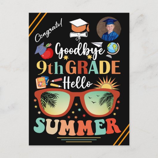 Aangepaste tekst en Afbeelding Hallo Afstuderen Aankondigingskaart (Voorkant)