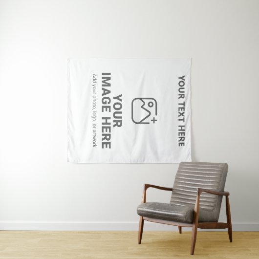 Aangepaste tekst en afbeelding wandkleed (In Situ (horizontaal))