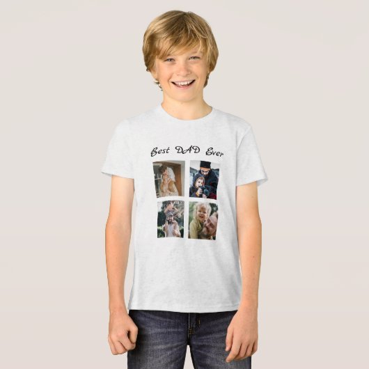 Aangepaste tekst en afbeelding x4 Tri-Blend shirt (Voorkant volledig)