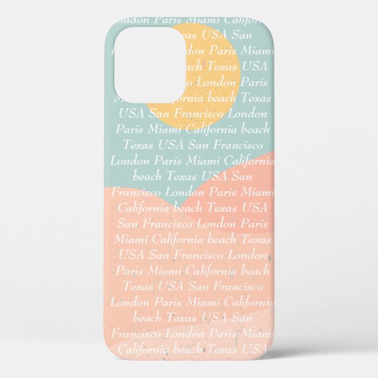 Aangepaste tekst en afbeelding zomerkleuren blauwe Case-Mate iPhone case (Achterkant)