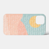 Aangepaste tekst en afbeelding zomerkleuren blauwe Case-Mate iPhone case (Achterkant (horizontaal))