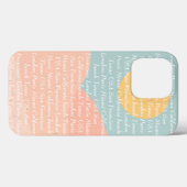 Aangepaste tekst en afbeelding zomerkleuren blauwe Case-Mate iPhone case (Achterkant (horizontaal))