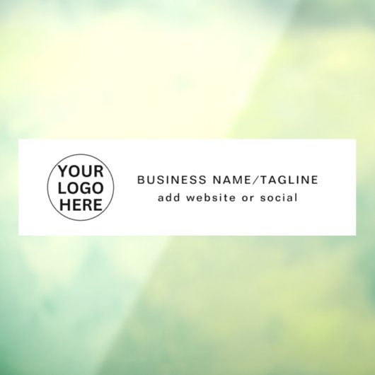 Aangepaste tekst en bedrijfslogo promotioneel wit raamsticker (Vel 3)