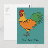 Aangepaste tekst en briefkaart voor kleuren weerge (Voorkant / Achterkant)