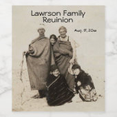 Aangepaste tekst en datum met Fun Antiek Foto Wijn Etiket (Enkel label)