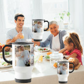 Aangepaste tekst en familie foto College gepersona Reisbeker
