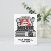 Aangepaste tekst en filmtijd in kleur briefkaart (Staand voorkant)