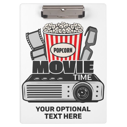 Aangepaste tekst en filmtijd in kleur klembord (Voorkant)