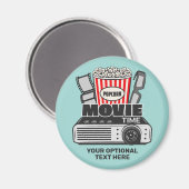 Aangepaste tekst en filmtijd in kleur magneet (Voorkant / Achterkant)