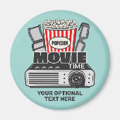 Aangepaste tekst en filmtijd in kleur magneet (Voorkant)