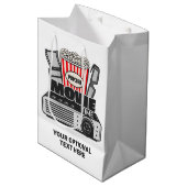 Aangepaste tekst en filmtijd in kleur medium cadeauzakje (Voorkant Gekanteld)