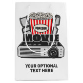 Aangepaste tekst en filmtijd in kleur medium cadeauzakje (Voorkant)