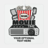 Aangepaste tekst en filmtijd in kleur metalen ornament (Achterkant)