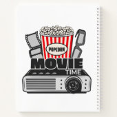 Aangepaste tekst en filmtijd in kleur notitieboek (Achterkant)