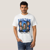 Aangepaste tekst en foto bootleg t-shirt (Voorkant volledig)