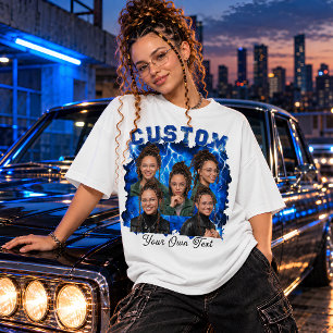 Aangepaste tekst en foto bootleg t-shirt
