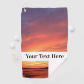 Aangepaste tekst en foto gepersonaliseerd golfhanddoek (Insitu)
