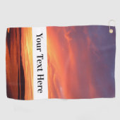 Aangepaste tekst en foto gepersonaliseerd golfhanddoek (Horizontaal)