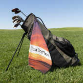 Aangepaste tekst en foto gepersonaliseerd golfhanddoek (Groen)