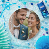 Aangepaste tekst en foto Gepersonaliseerde feestfo Papieren Bordje (Feest)