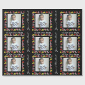 Aangepaste tekst en foto-Moederdag Cadeaupapier (Vlak)