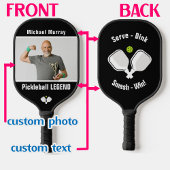 Aangepaste tekst en foto-pickleball-peddel pickleball paddle
