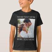 Aangepaste tekst en foto t-shirt (Voorkant)