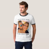Aangepaste tekst en foto t-shirt (Voorkant volledig)