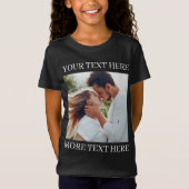 Aangepaste tekst en foto t-shirt (Voorkant)