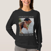 Aangepaste tekst en foto t-shirt (Voorkant)