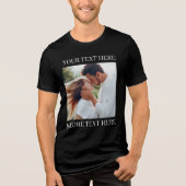 Aangepaste tekst en foto Tri-Blend shirt (Voorkant)