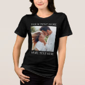 Aangepaste tekst en foto Tri-Blend shirt (Voorkant)
