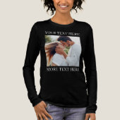 Aangepaste tekst en foto Tri-Blend shirt (Voorkant)