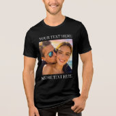 Aangepaste tekst en foto Tri-Blend shirt (Voorkant)